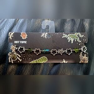 Hot Topic Black and Green Bug Choker 7.5"